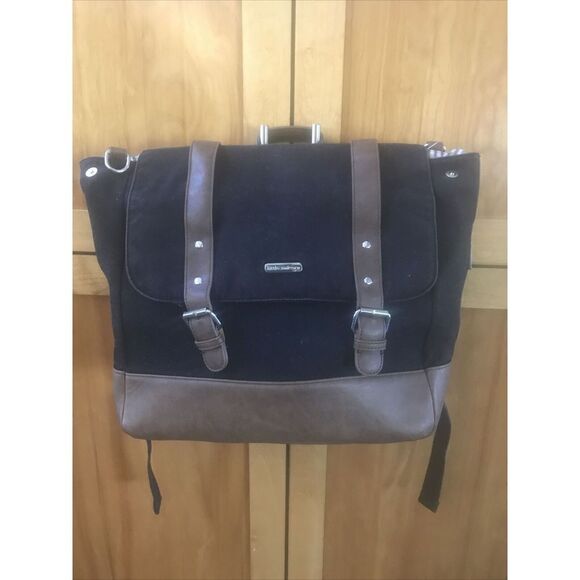 Little Unicorn Marindale Backpack Large Black Brown Remove Adjust Shoulder Strap - Picture 1 of 12